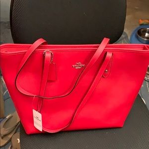 Bright Red Coach Purse